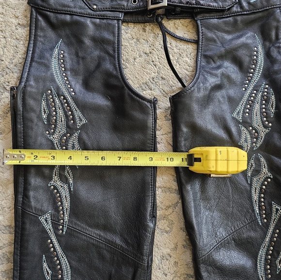 Harley Davidson Leather Chaps (sm) and matching halter top (med) - Picture 13 of 13